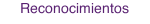 Reconocimientos